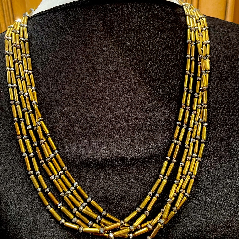 Chico’s Gold and Silver Multi-strand Necklace